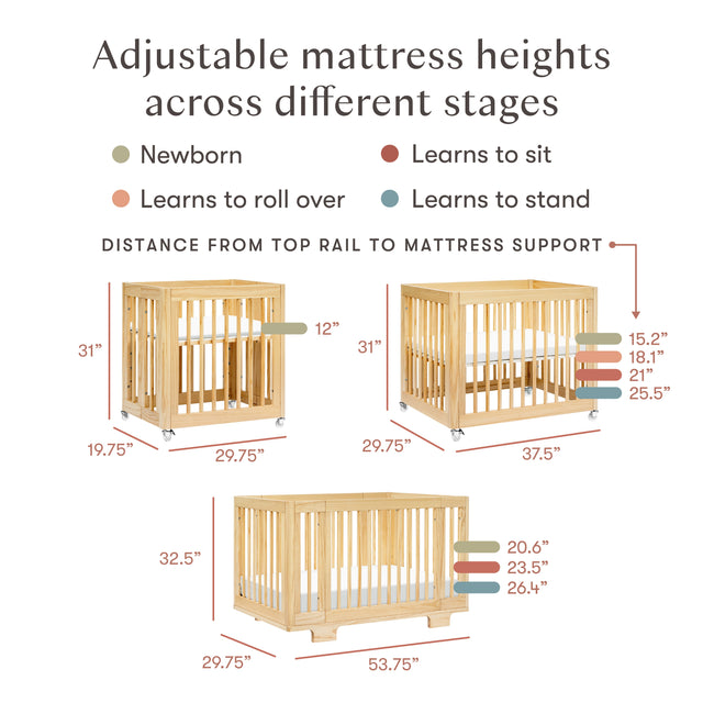 Yuzu 8-in-1 Convertible Crib with All-Stages