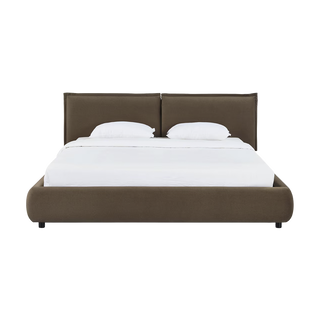 Mahogany Velvet Queen Bed