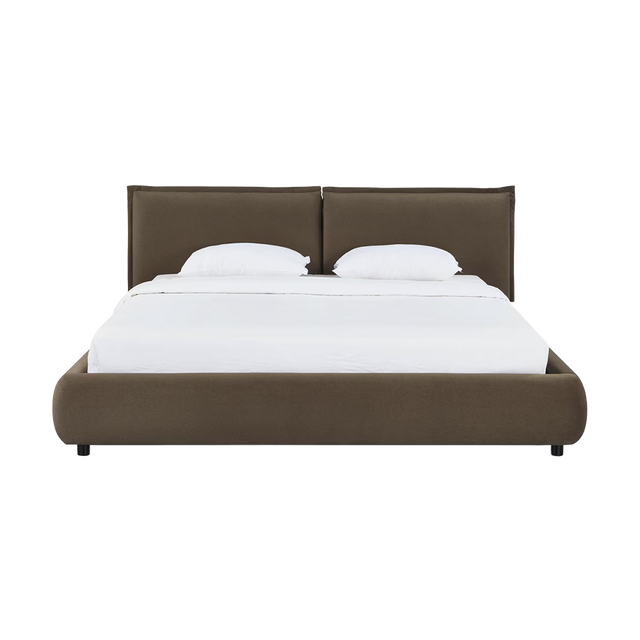 Mahogany Velvet Queen Bed