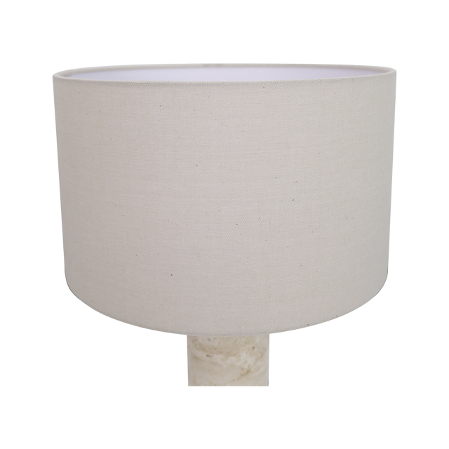 Maria Table Lamp Black & Travertine