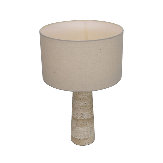 Maria Table Lamp Gold & Travertine