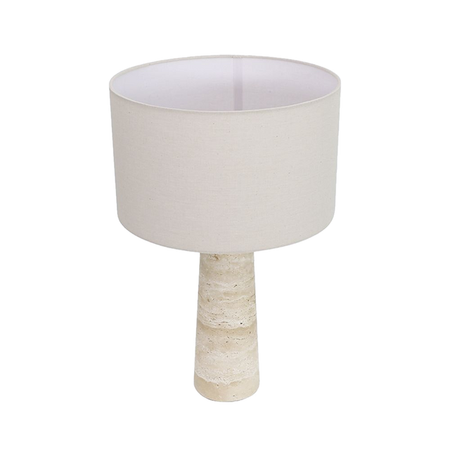 Maria Table Lamp Gold & Travertine