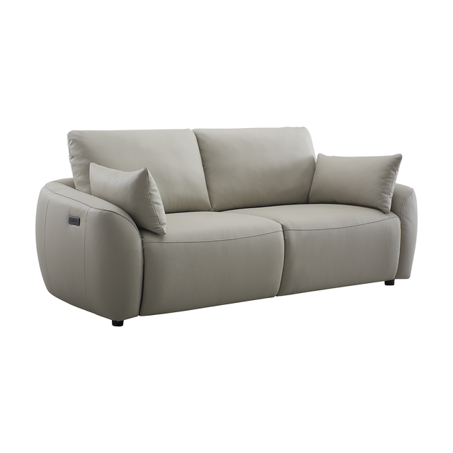 Mateo 3 Seater Motion Sofa Alabaster Leather