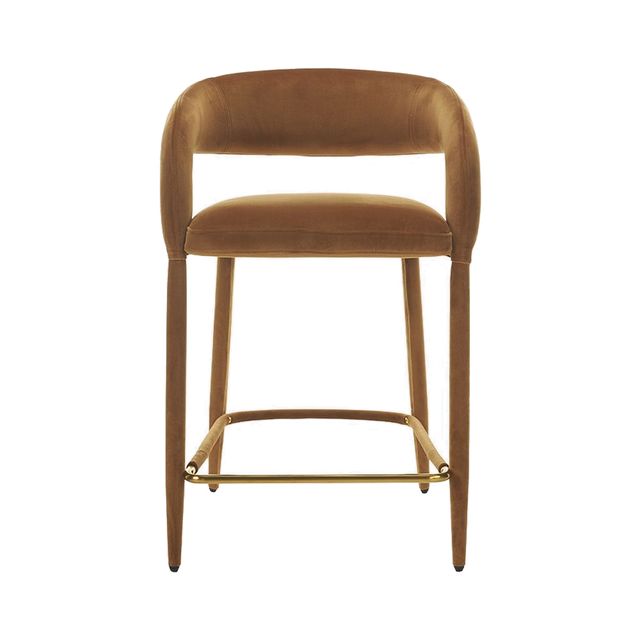 Mila Counter Stool Camel Velvet