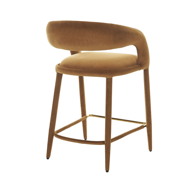 Mila Counter Stool Camel Velvet