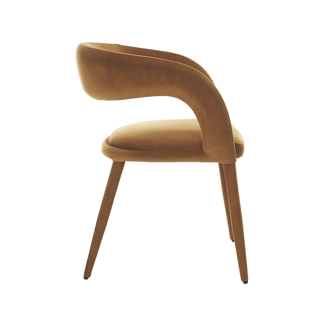 Mila Dining Chair Camel Velvet