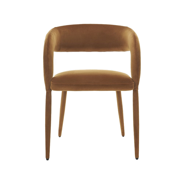 Mila Dining Chair Camel Velvet
