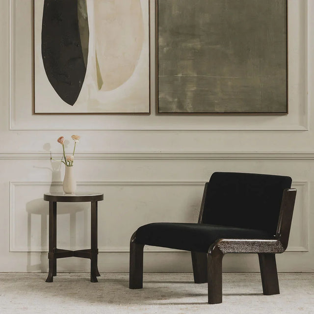 Milo Lounge Chair Black Faux