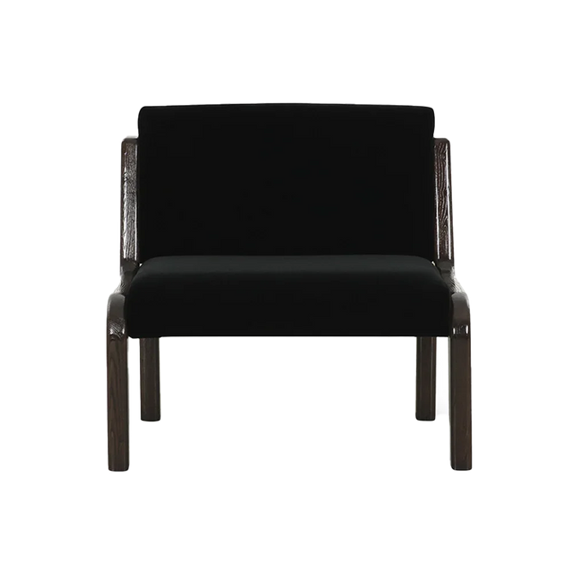 Milo Lounge Chair Black Faux