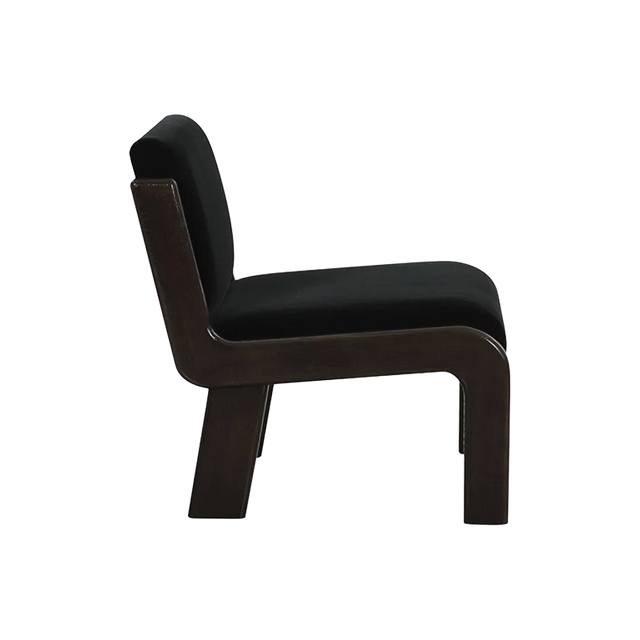 Milo Lounge Chair Black Faux