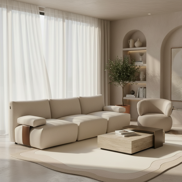 Monceau Lounge Chair Beige