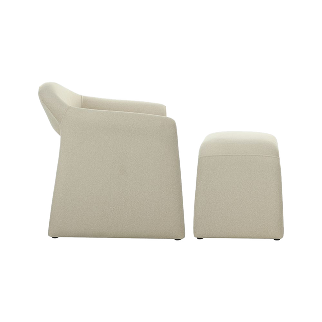 Nora Lounge Chair Light Mocha w/ Ottoman