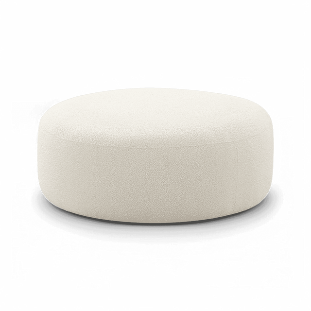 Horizon Cream Boucle Ottoman