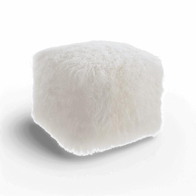 Regal Sheep White Pouf