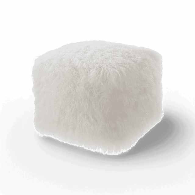 Regal Sheep White Pouf
