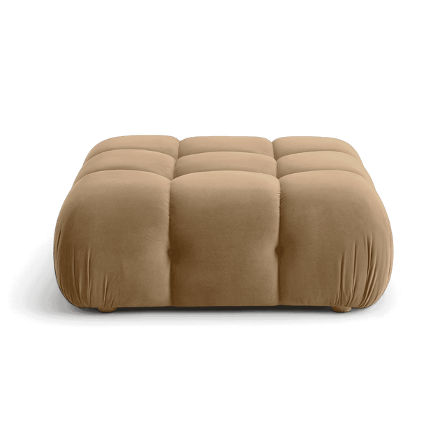 Solace Camel Velvet Modular Ottoman