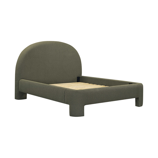 Ophelia Boucle Green King Bed
