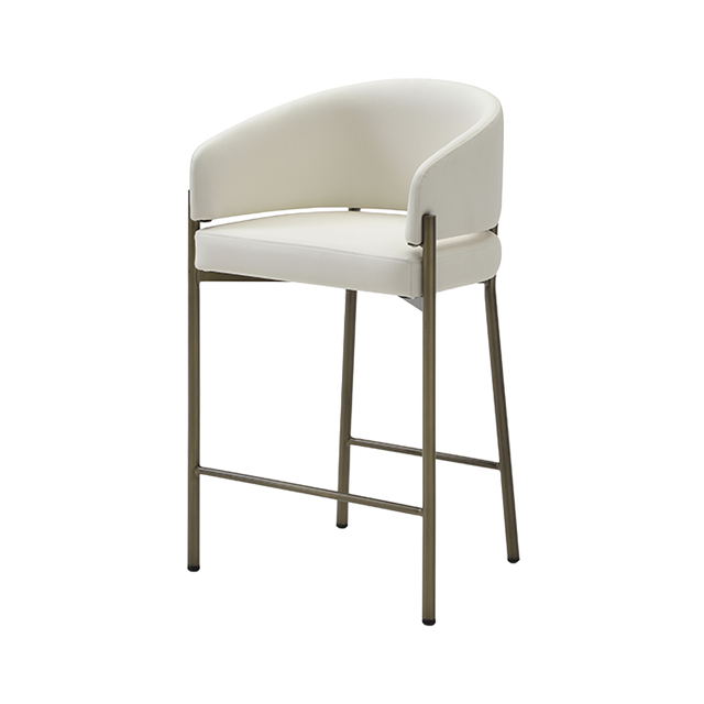 Oxford Counter Stool Off White Vegan Leather