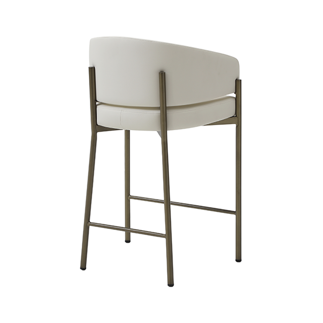 Oxford Counter Stool Off White Vegan Leather