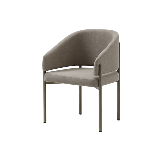 Oxford Dining Chair Mocha & Brass Frame