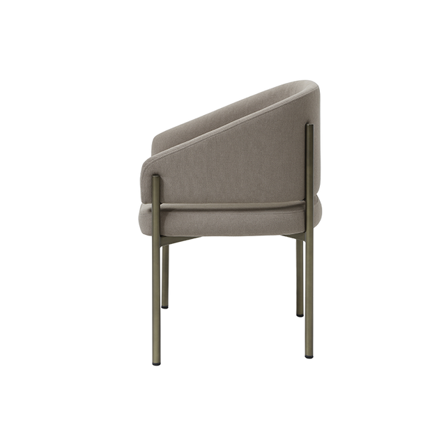 Oxford Dining Chair Mocha & Brass Frame