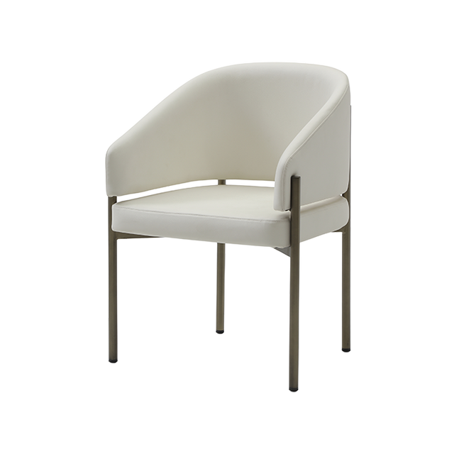 Oxford Dining Chair Off White Vegan Leather