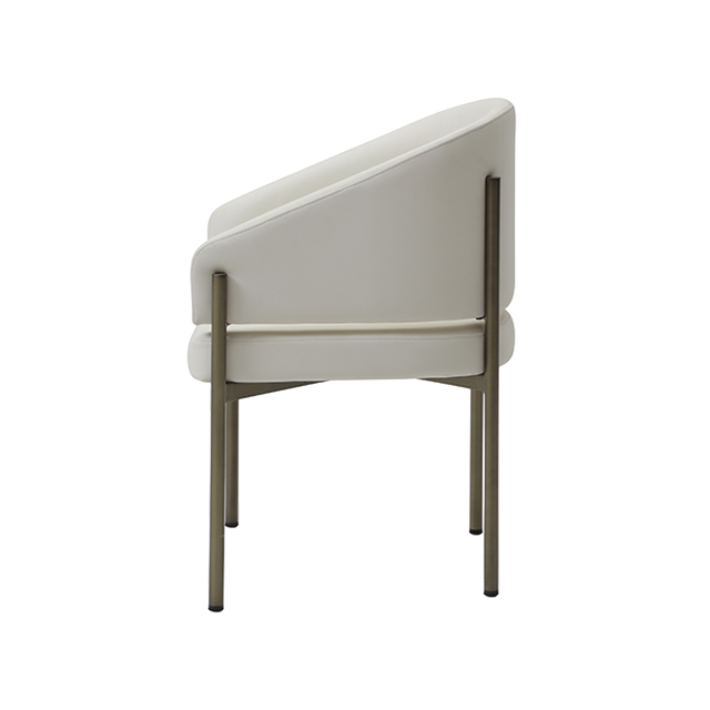 Oxford Dining Chair Off White Vegan Leather