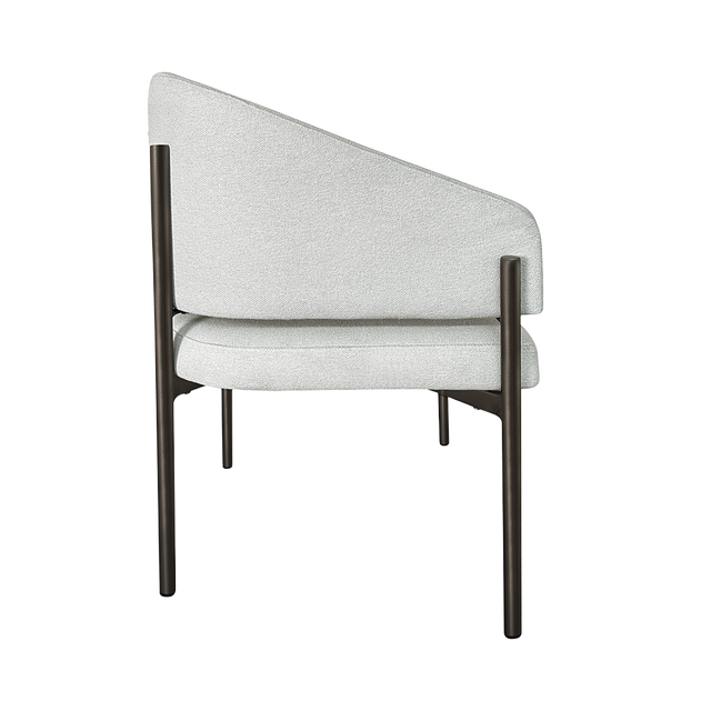 Oxford Outdoor Dining Chair Off White & Bronze Frame