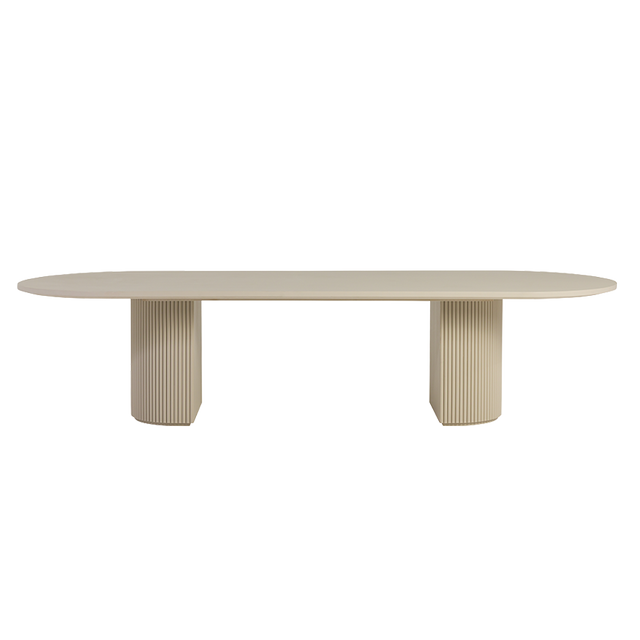 Oxford Rectangular XL Dining Table Alabaster