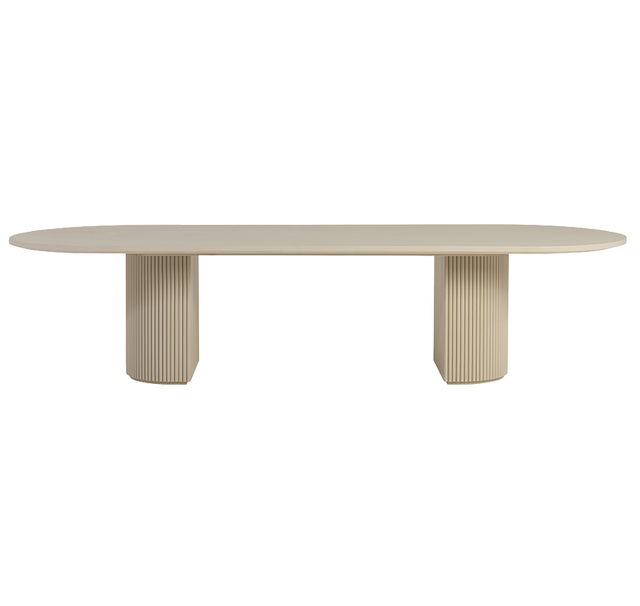 Oxford Rectangular XL Dining Table Alabaster