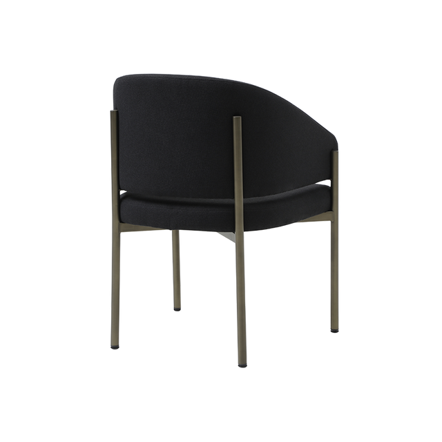 Oxford Dining Chair Black & Brass Frame