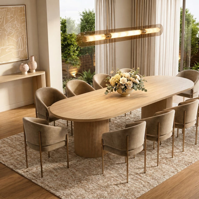 Oxford Dining Chair Mocha & Brass Frame