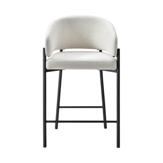 Oxford Counter Stool Off White & Black Frame