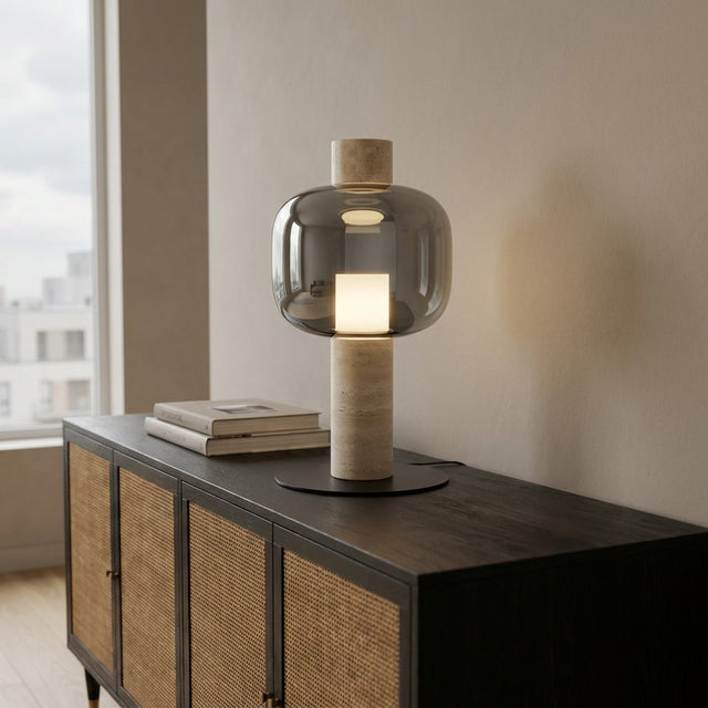 Diana Table Lamp Travertine