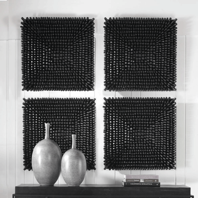 Pebble Relief Wall Panel Black