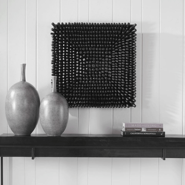 Pebble Relief Wall Panel Black