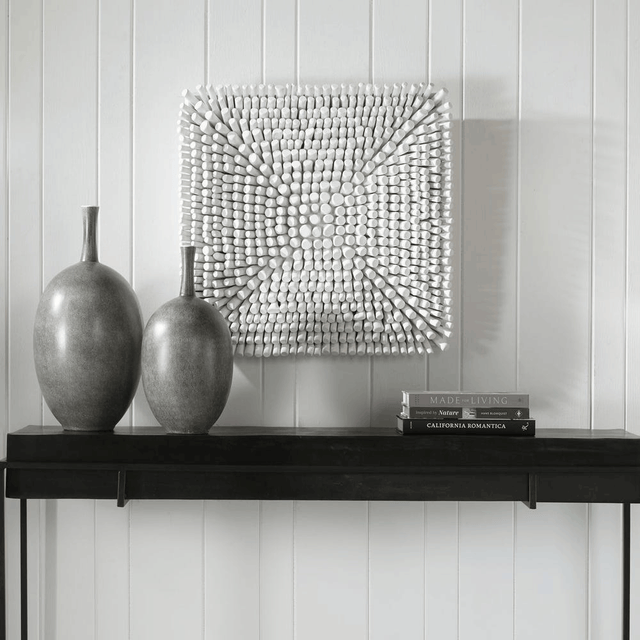 Pebble Relief Wall Panel White