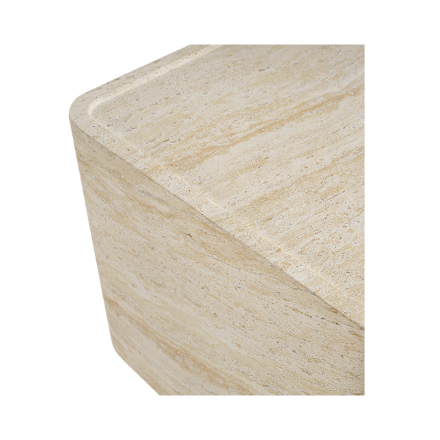 Pietra Square Side Table Travertine