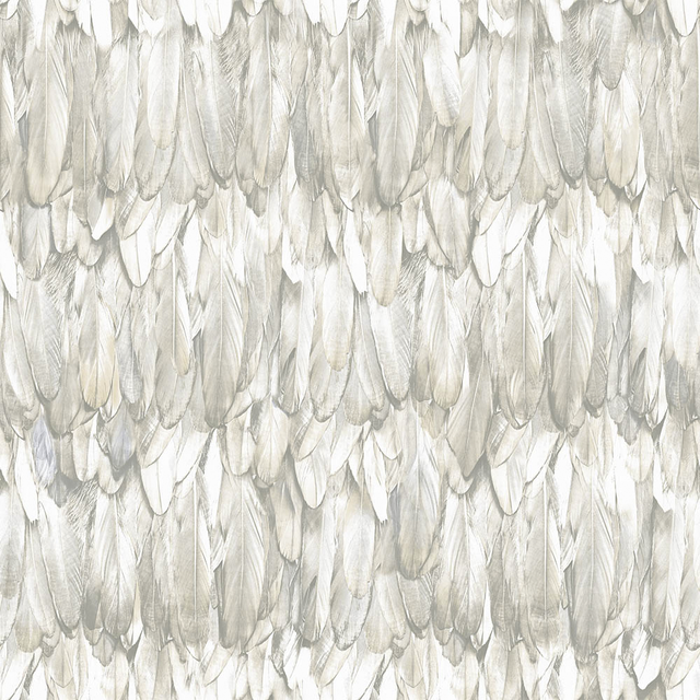 Positano Wallpaper Silver Feather