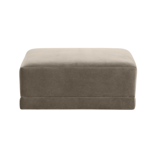 Valerio Velvet Ottoman Taupe