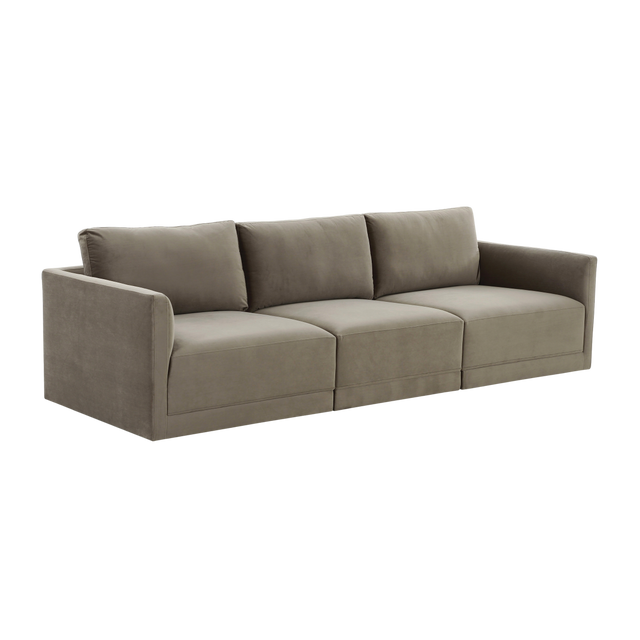 Valerio Velvet Modular Sofa Taupe