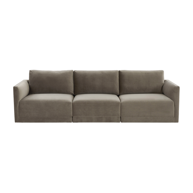 Valerio Velvet Modular Sofa Taupe