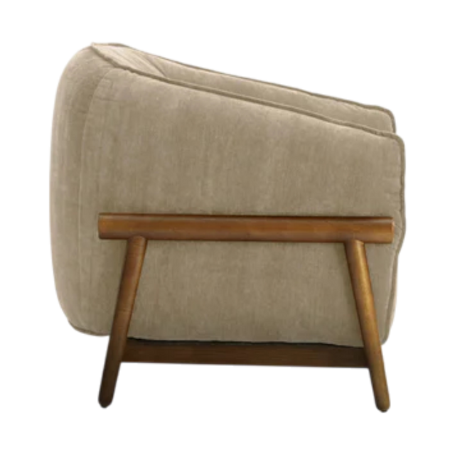 Malachyra Upcycled Chenille Accent Chair Taupe