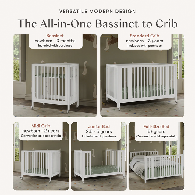 Rolli 9-in-1 Convertible All-Stages Crib