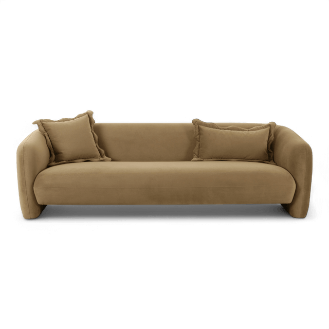 Iris Camel Velvet Sofa