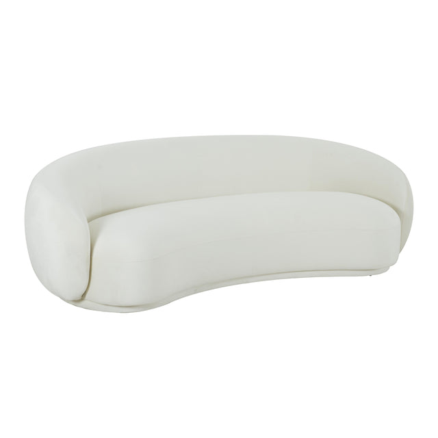 Urbana Off White Velvet Sofa