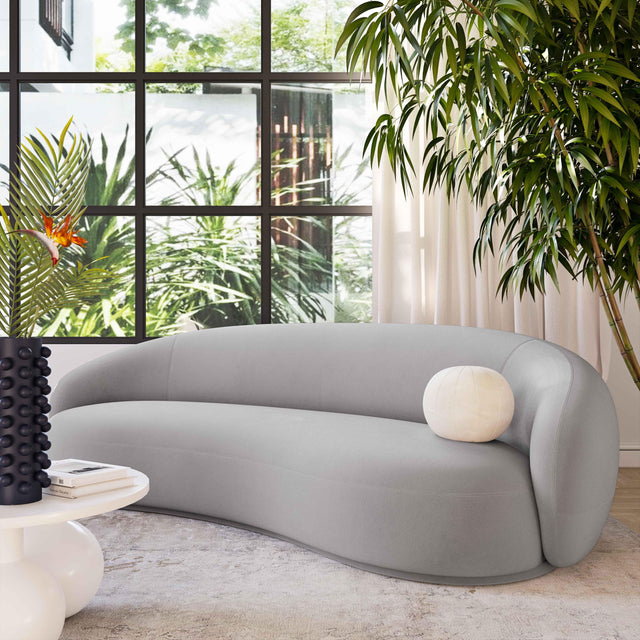 Urbana Light Grey Velvet Sofa