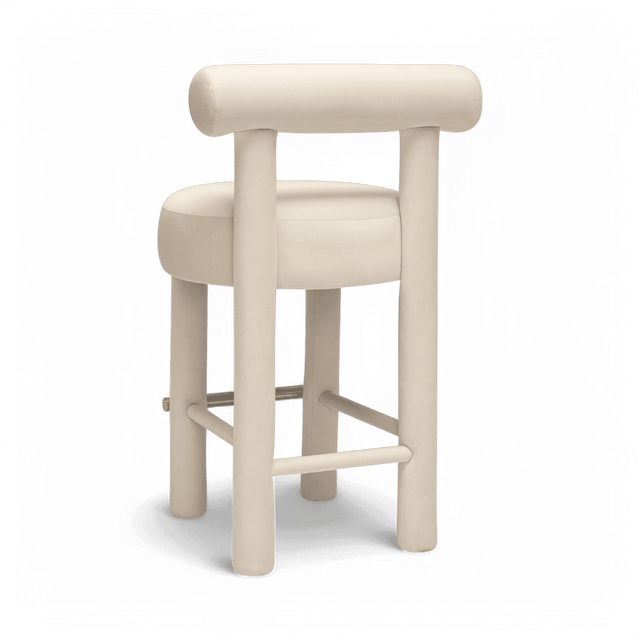 Arch Off White Velvet Counter Stool