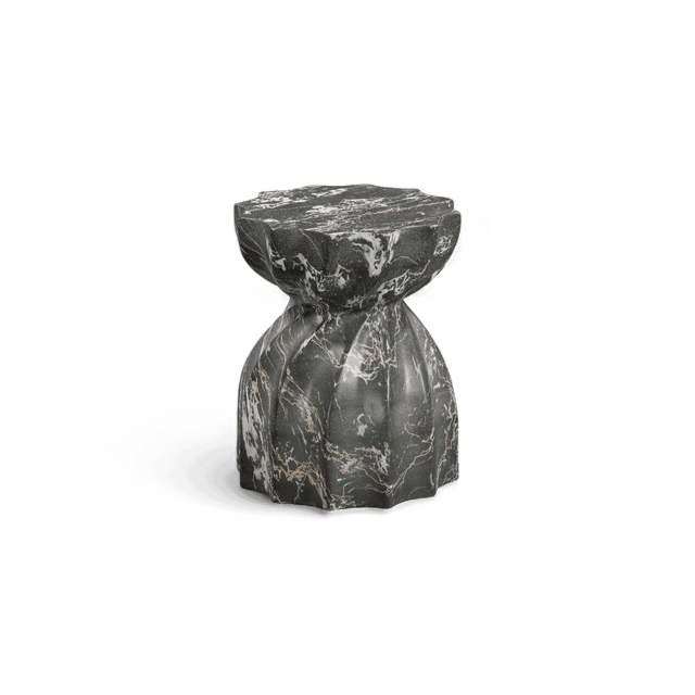 Brume Black Indoor / Outdoor Microciment Stool