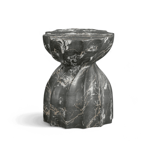 Brume Black Indoor / Outdoor Microciment Stool